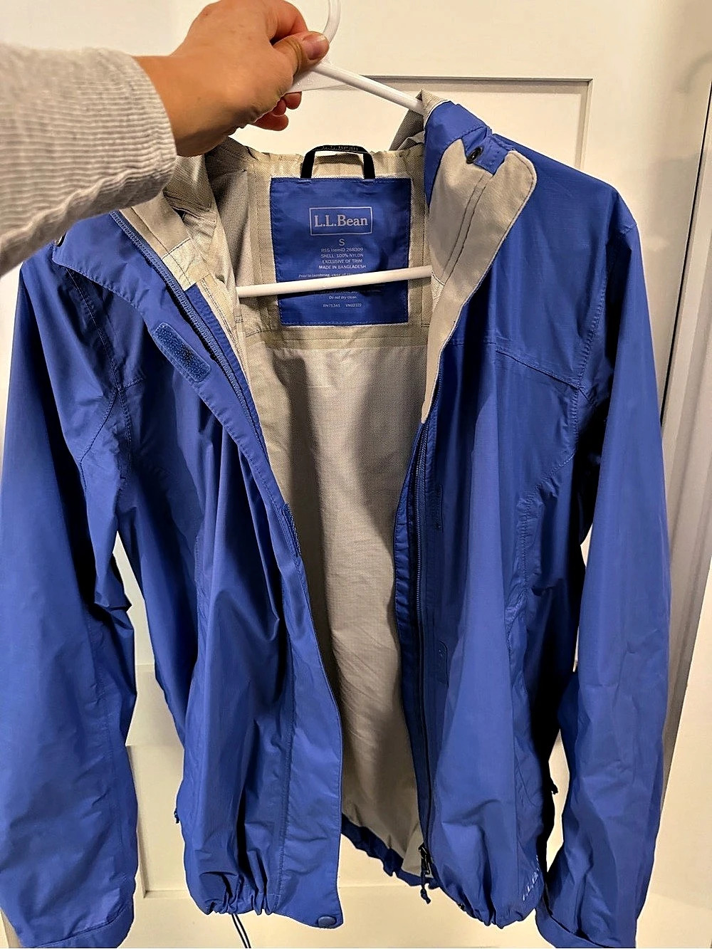 L.L.Bean Trail Model Rain Jacket Women'Small Hooded Nylon Small